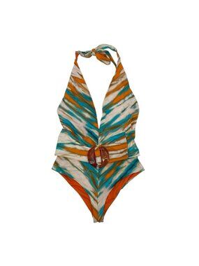 Silvia Tcherassi Size M Germain Piece BodysuitCheeky Belted Swimsuit Designer
